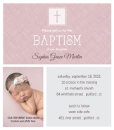 Little Boxes Girl Baptism Invitation